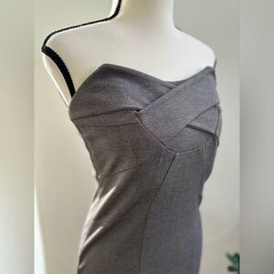 Theme Strapless Dress - Grey Size Small